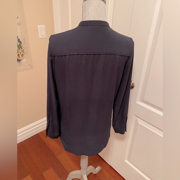 Zara Sheer Office Dress Shirt Dark Blue- 2 Sizes (XS&Small) - Picture 5 of 10